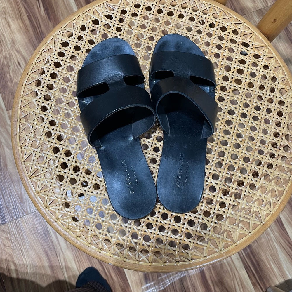 Everlane Black Leather Sandals